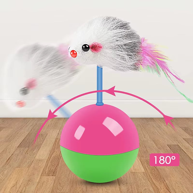 New Cat Toys Set Mouse Not Tumbler Fun Teasing Cats and Dogs Self High Toys Pet Supplies Set of Toys Teasing Cat Toys