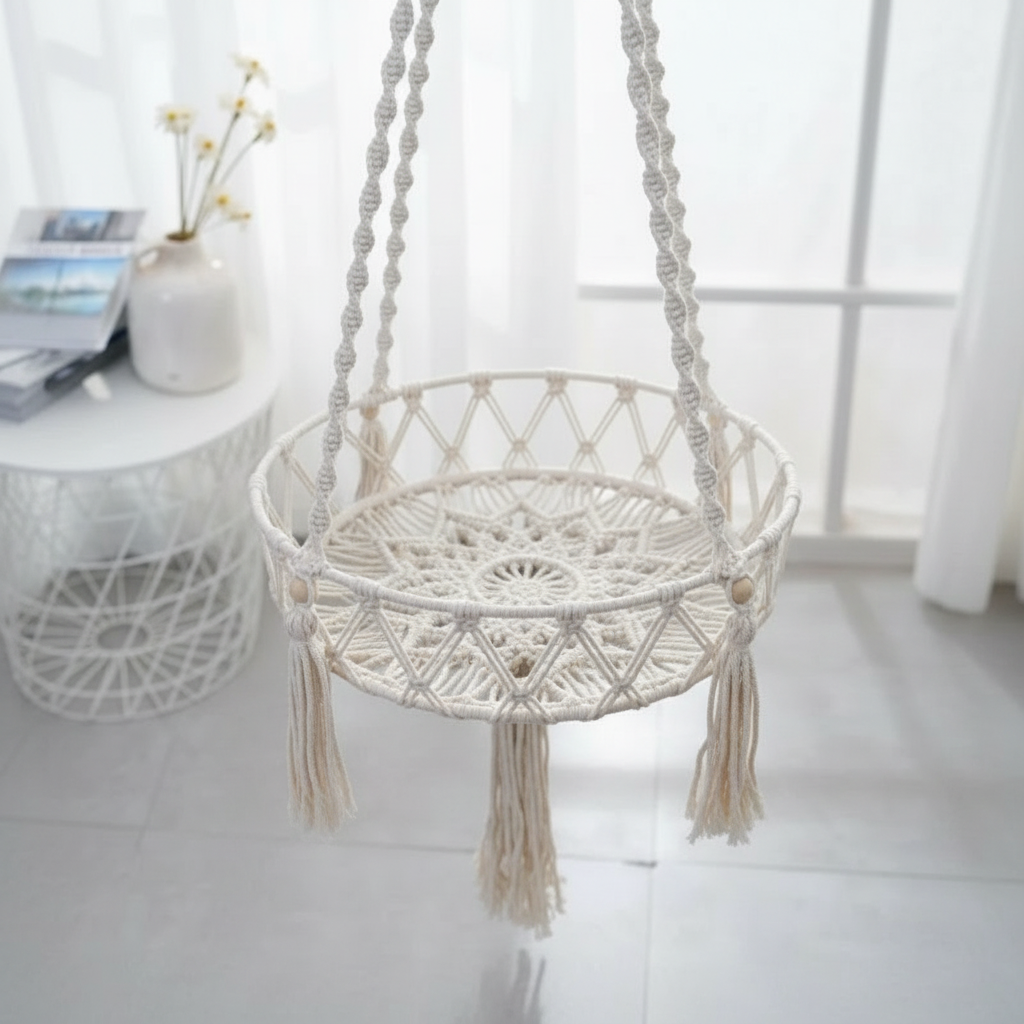 Pet Cat Hammock Swing Bed Bohemian Handwoven Tapestry Cotton Macrame For Home Bedroom Decoration Wall Hanging Without Mat