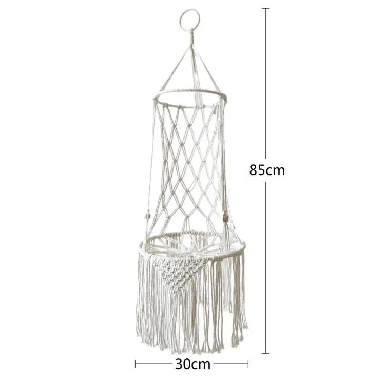 Pet Cat Hammock Swing Bed Bohemian Handwoven Tapestry Cotton Macrame For Home Bedroom Decoration Wall Hanging Without Mat - Color: 30cm Cat Swing